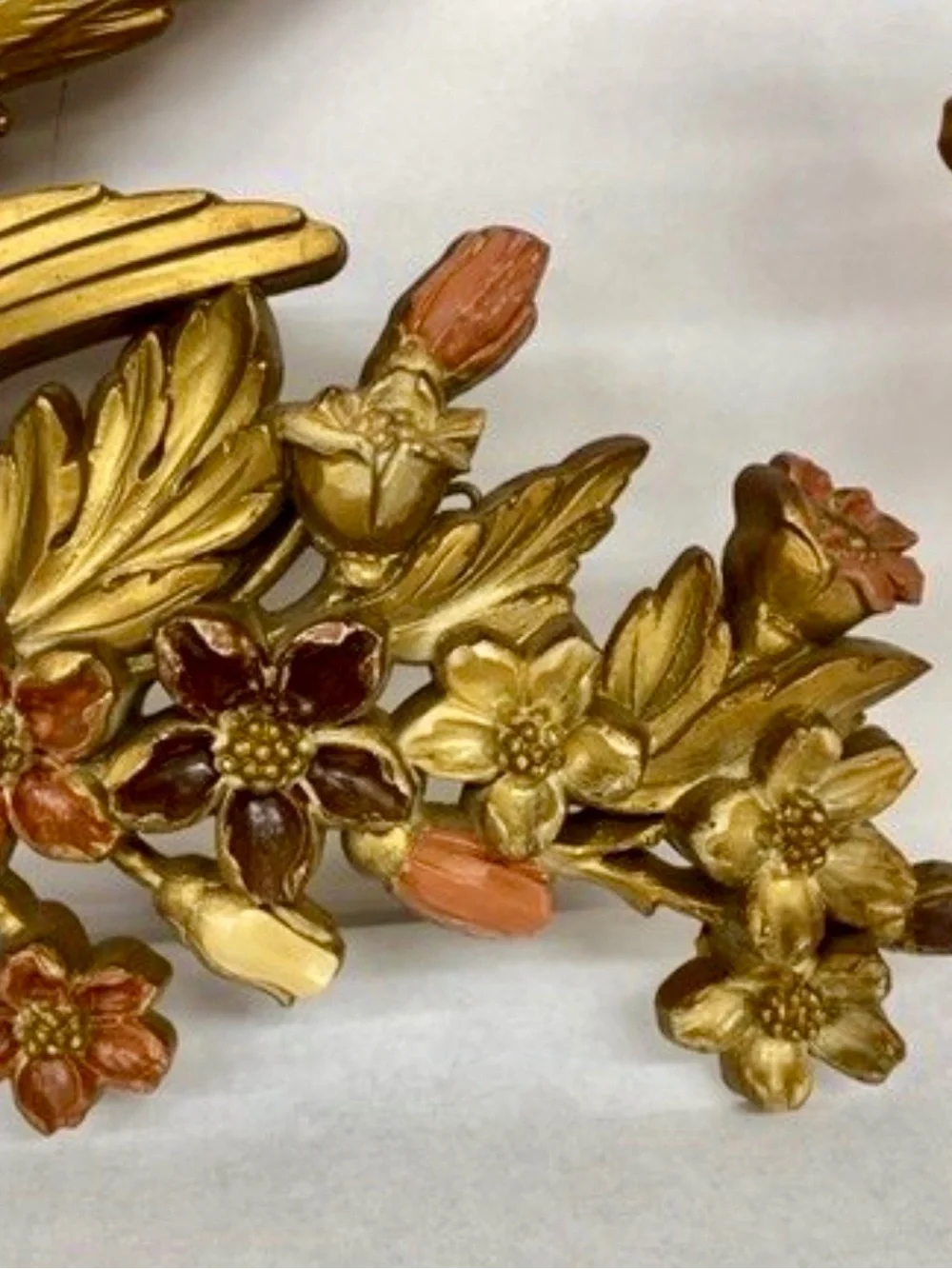 Syroco wall decor Birds Branches Vintage Gold Home Set Classic MCM